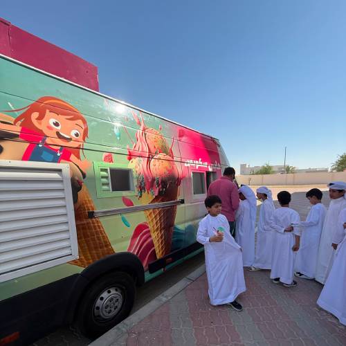 Happy Scoops food truck school event Al Ain